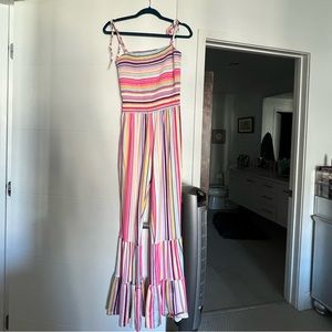 Stripped pink bellbottom jumper